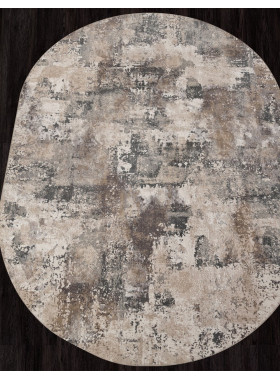 Ковер M032A - CREAM / TAUPE - Овал - коллекция SIESTA 0,78x1,5 м