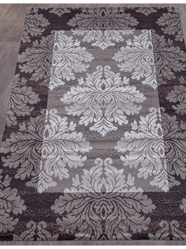 Ковер D213 - GRAY-PURPLE - Прямоугольник - коллекция SILVER