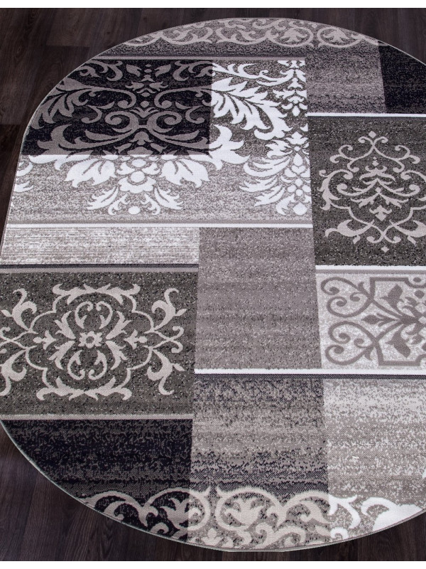 Ковер d216 - GRAY - Овал - коллекция SILVER