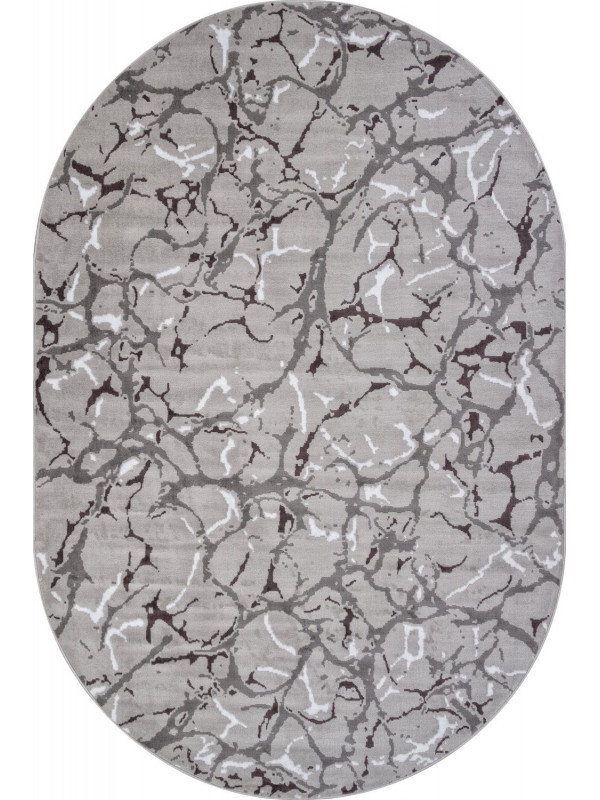 Ковер F389 - GRAY - Овал - коллекция SILVER