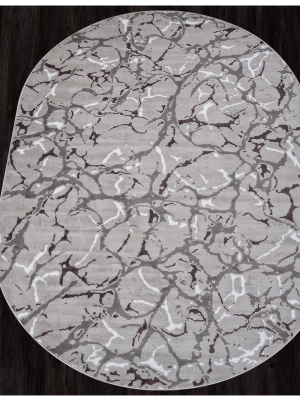 Ковер F389 - GRAY - Овал - коллекция SILVER