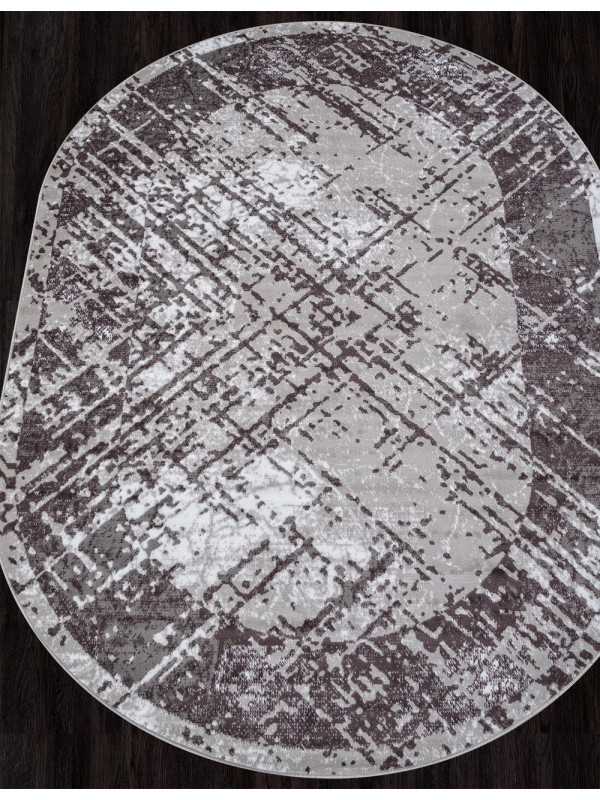 Ковер F391 - GRAY - Овал - коллекция SILVER