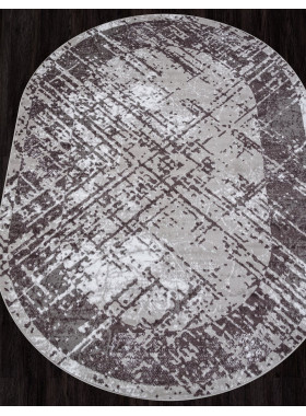 Ковер F391 - GRAY - Овал - коллекция SILVER 1,5x1,9 м