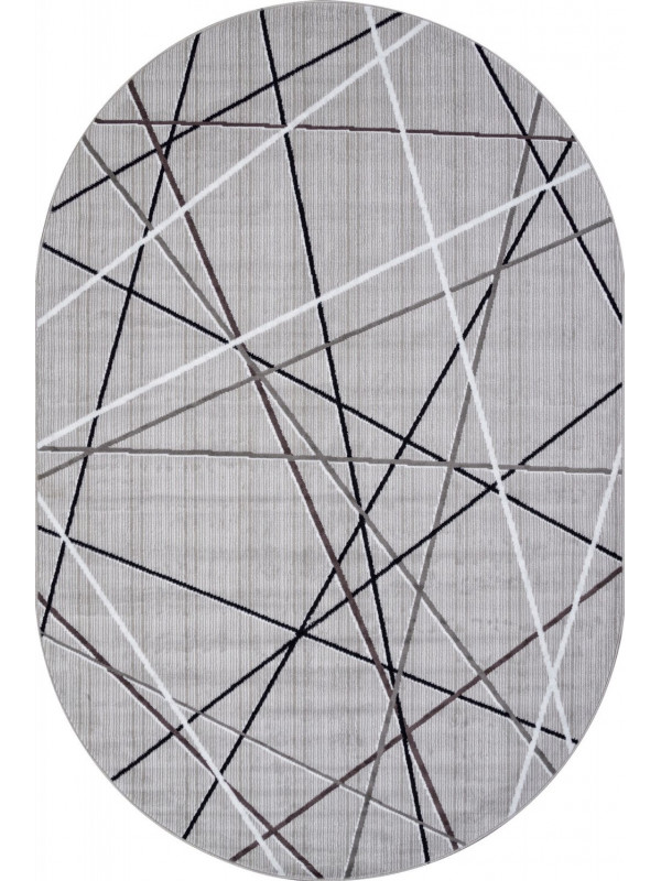 Ковер F395 - GRAY - Овал - коллекция SILVER