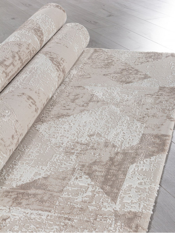 Ковер 01459A - BEIGE / WHITE - Прямоугольник - коллекция SIROCCO