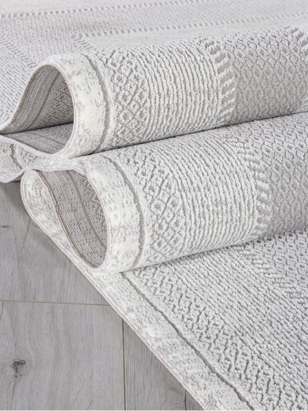 Ковер F040AC - GREY / WHITE - Прямоугольник - коллекция SIROCCO