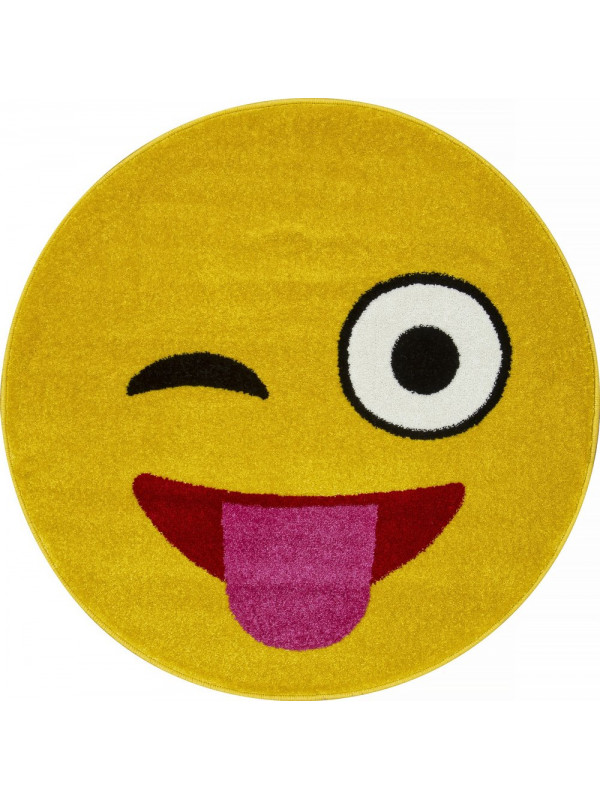Ковер NC17 - YELLOW - Круг - коллекция SMILE