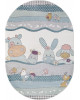 Ковер 2484 - LIGHT CREAM - Овал - коллекция SOFIT