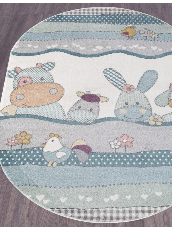 Ковер 2484 - LIGHT CREAM - Овал - коллекция SOFIT