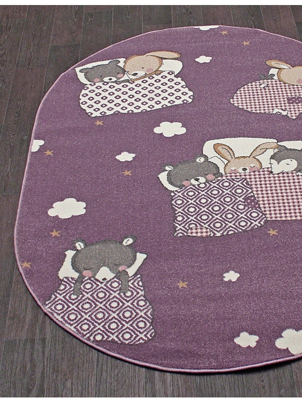 Ковер 2922 - LIGHT PURPLE - Овал - коллекция SOFIT