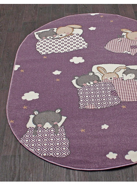 Ковер 2922 - LIGHT PURPLE - Овал - коллекция SOFIT 2x3 м
