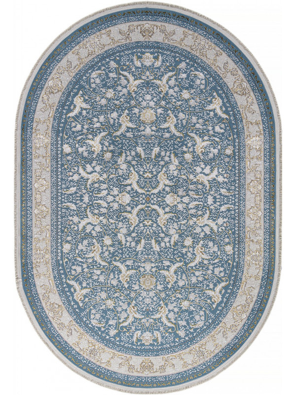 Ковер M101B - BLUE / BLUE - Овал - коллекция ZARINA