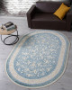Ковер M101B - BLUE / BLUE - Овал - коллекция ZARINA