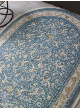 Ковер M101B - BLUE SHIRINK / BLUE SHIRINK - Овал - коллекция ZARINA 1,6x2,3 м