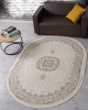 Ковер M107A - CREAM / CREAM - Овал - коллекция ZARINA